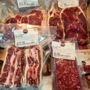 farm-raised cuts of beef